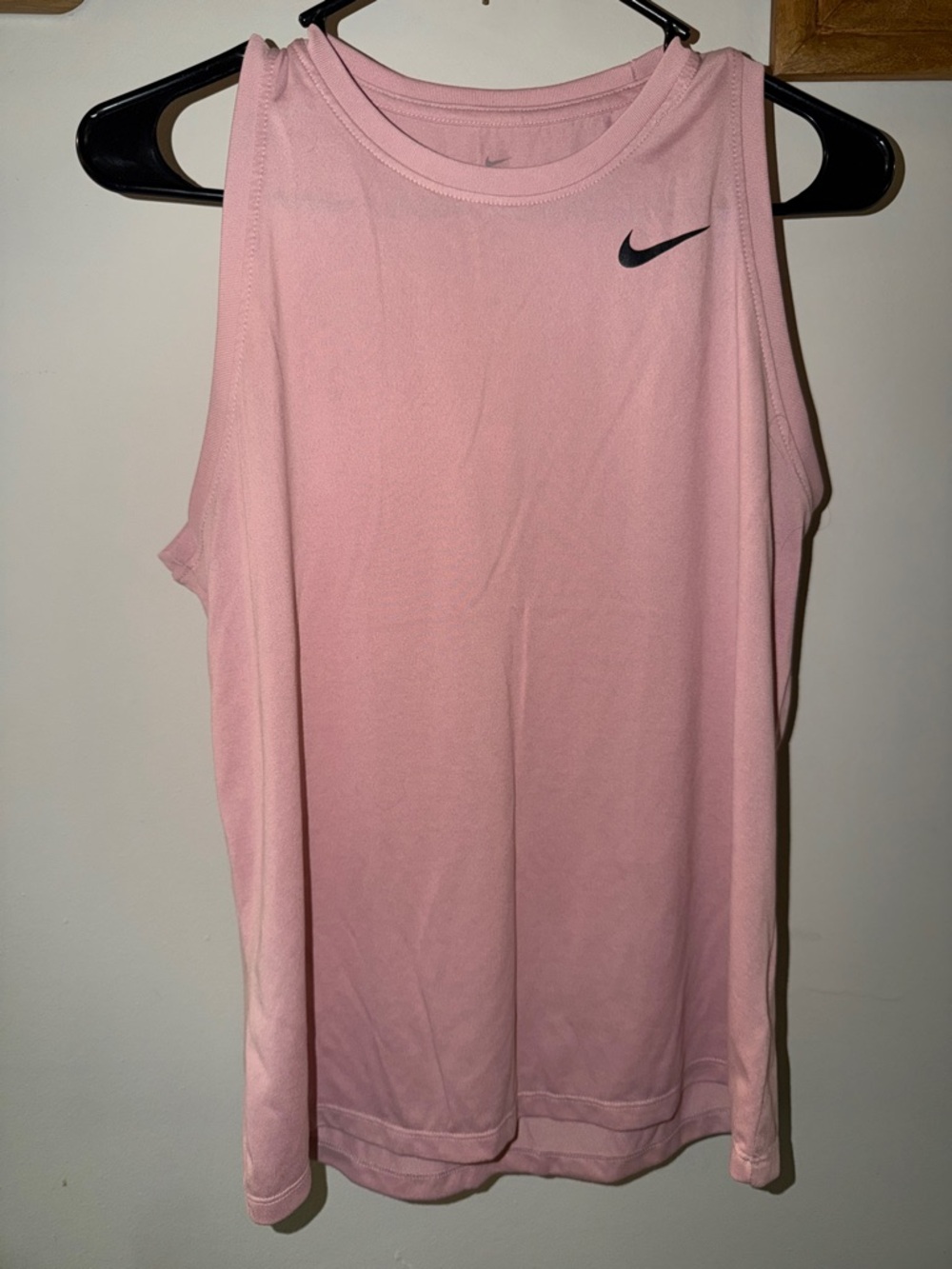 Nike Light Pink Women's Athletic Tank with Black Swoosh